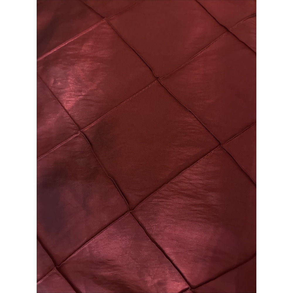 Pair Of Pintuck Taffeta Drapery Panels Burgundy 52x 82"